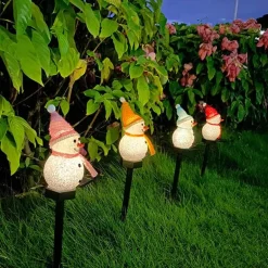 Solar-Schneemann-Weihnachtsdekoration – Weihnachtslicht für draußen