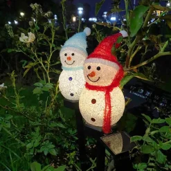 Solar-Schneemann-Weihnachtsdekoration – Weihnachtslicht für draußen