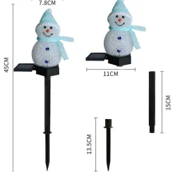 Solar-Schneemann-Weihnachtsdekoration – Weihnachtslicht für draußen