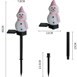Solar-Schneemann-Weihnachtsdekoration – Weihnachtslicht für draußen