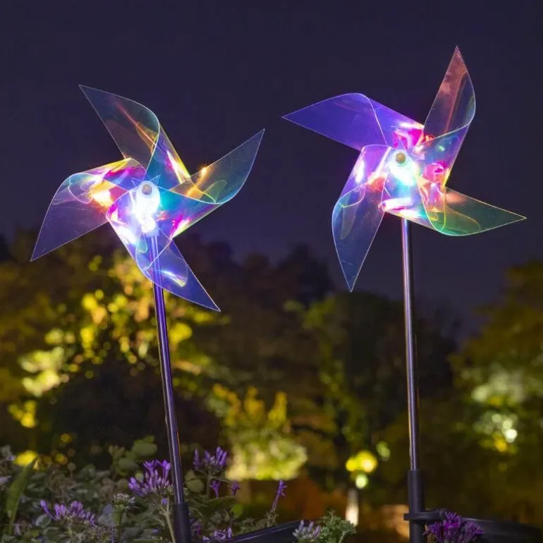 Solar-Windmühlen-Gartenleuchten – Außendekoration
