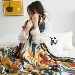 Sommerdecke aus Baumwolle – weiche, atmungsaktive nordische Steppdecke