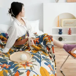 Sommerdecke aus Baumwolle – weiche, atmungsaktive nordische Steppdecke