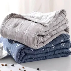 Sommerdecke aus Baumwolle: Weiche und luftige Tagesdecke für Einzel-/Doppelbetten