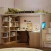 Space-Saving Bunk Bed with Modern Study Desk