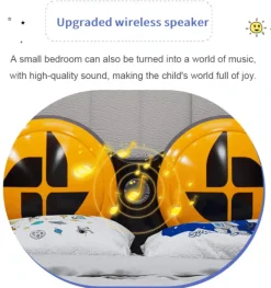 Speed ​​Race Car Bett - Kinderbett mit LED-Licht