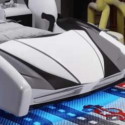 Speed ​​Race Car Bett - Kinderbett mit LED-Licht