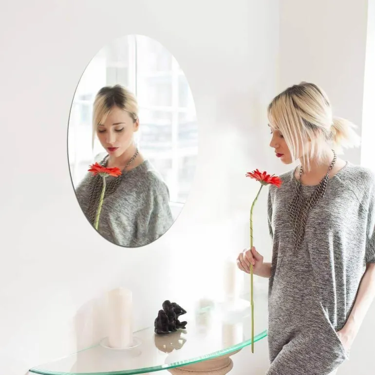 Spiegel Wandaufkleber - Reflektierender Wohndekor Aufkleber