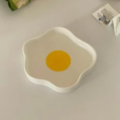 Spiegelei-Keramikteller - Lustiges Frühstücksgericht