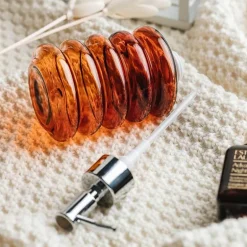 Spiral Glass Soap Dispenser - Stylish Bath Accessory