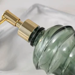 Spiral Glass Soap Dispenser - Decorative Bathroom Accessory