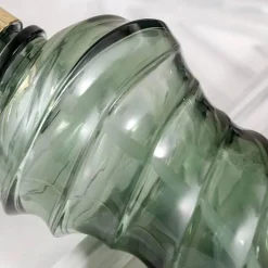Spiral Glass Soap Dispenser - Decorative Bathroom Accessory