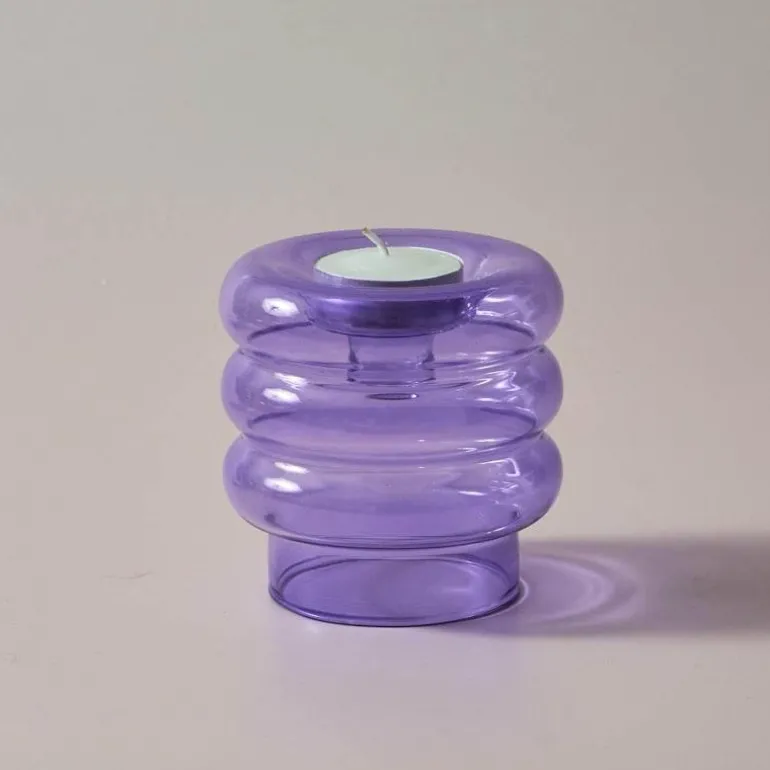 Spiralförmiger Kerzenhalter aus Doppelglas – eleganter Akzent für die Inneneinrichtung