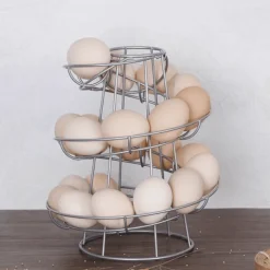 Spiralförmiges Eierspender-Aufbewahrungsregal - Kreativer Küchen-Organizer