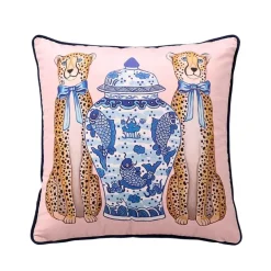 Staffordshire Hund Kissenbezug - Chinoiserie Dekokissen