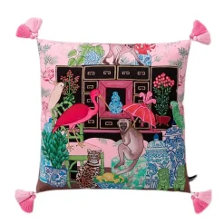 Staffordshire Hund Kissenbezug - Chinoiserie Dekokissen