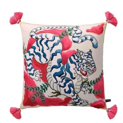 Staffordshire Hund Kissenbezug - Chinoiserie Dekokissen