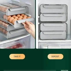 Stapelbare Eieraufbewahrungsbox mit großem Fassungsvermögen – Organizer