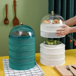 Stapelbare mehrschichtige Lebensmittelabdeckung - Schutz für die Lebensmittelaufbewahrung