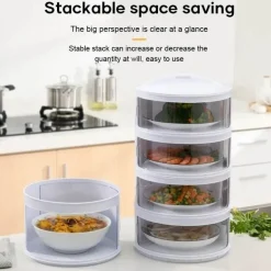 Stapelbare transparente Vorratsbehälter für Lebensmittel – Organisationsset für die Aufbewahrung in der Küche