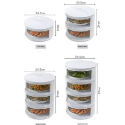 Stapelbare transparente Vorratsbehälter für Lebensmittel – Organisationsset für die Aufbewahrung in der Küche