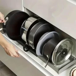 Stapelbarer Kochgeschirr-Organizer – Aufbewahrungslösung für die Küche