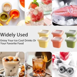 Stapelbares Eiswürfelbereiter-Set – Gefrierschale aus Silikon für einfache Eiswürfel