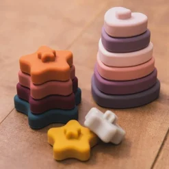 Stapelblöcke aus Silikon für Babys – Konstruktionsspielzeug