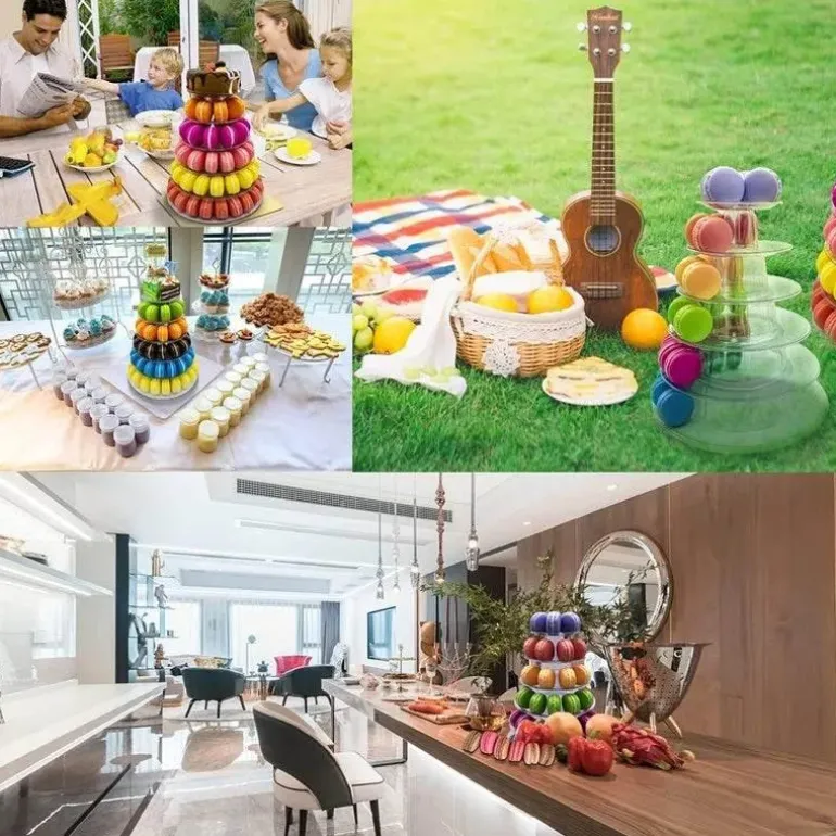 64-stöckiger Macaron-Turmständer – Elegante Tortenpräsentation für Hochzeiten und Veranstaltungen