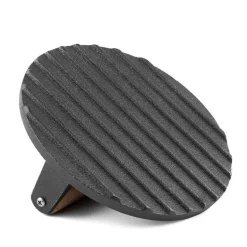 Steakpresse aus Gusseisen für perfektes Grillen – BBQ-Tool mit Holzgriff