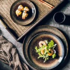 Steakteller-Set aus Keramik – elegantes Serviertablett im Western-Stil für Mahlzeiten