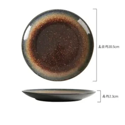 Steakteller-Set aus Keramik – elegantes Serviertablett im Western-Stil für Mahlzeiten