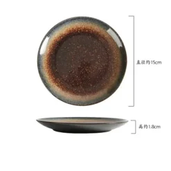 Steakteller-Set aus Keramik – elegantes Serviertablett im Western-Stil für Mahlzeiten