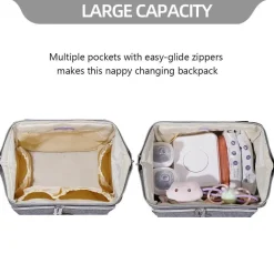 Stilvoller Baby-Wickelrucksack – Großes Fassungsvermögen, modernes Design