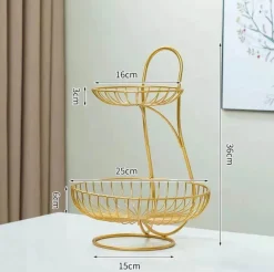 Stilvoller mehrschichtiger Obstkorb – elegante Aufbewahrungslösung