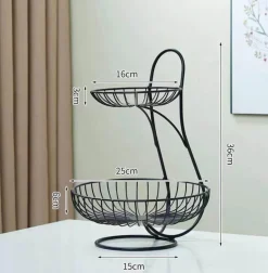 Stilvoller mehrschichtiger Obstkorb – elegante Aufbewahrungslösung