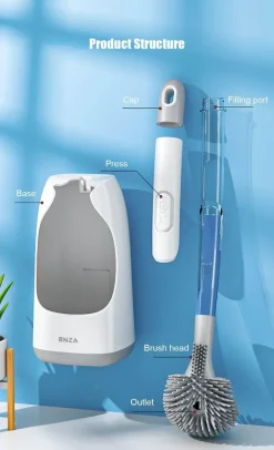 Stilvolles Badezimmerset - Kreativer Seifenspender, Toilettenbürste