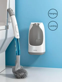 Stilvolles Badezimmerset - Kreativer Seifenspender, Toilettenbürste