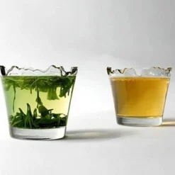 Stilvolles unregelmäßiges Glasset - 2-teiliges dekoratives Trinkgeschirr