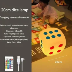 Stimmungsvolle Würfel-Stehleuchte – Stilvolle Nachttischbeleuchtung