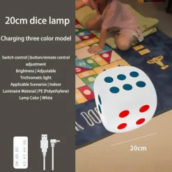 Stimmungsvolle Würfel-Stehleuchte – Stilvolle Nachttischbeleuchtung