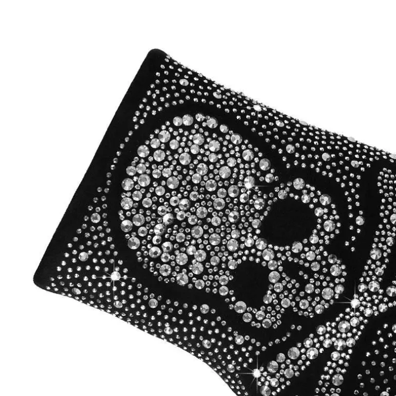 Strass-Totenkopf High Heels - Tiger Gleam Fashion Footwear