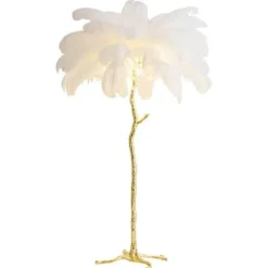 Straußenfeder-Stehlampe - Nordische Luxusbeleuchtung