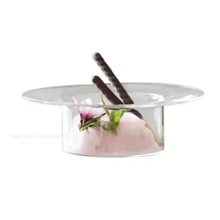 Strohhut-Glasschale – Süße Dessert- und Obst-Servierschale