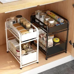 2-stufiger Küchen-Organizer – Ausziehbare Schubladen