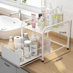 2-stufiger Küchen-Organizer – Ausziehbare Schubladen