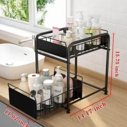 2-stufiger Küchen-Organizer – Ausziehbare Schubladen