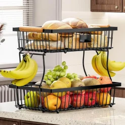 2-stufiger Mehrzweck-Organizer – verstellbares Lagerregal für Zuhause oder das Büro