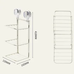 3-stufiges, wandmontiertes Organizer-Regal für die Lebensmittelzubereitung
