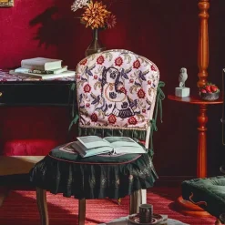 Stuhllehnenbezug im Retro-Stil mit Kaninchenmotiv – Stilvolles Esszimmerdekor